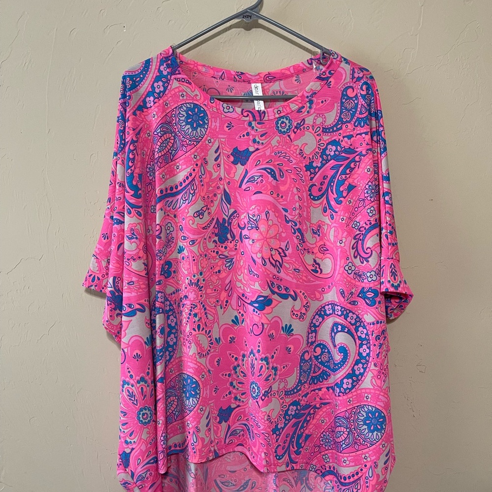 Pink Paisley Oversized Blouse by dear scarlett